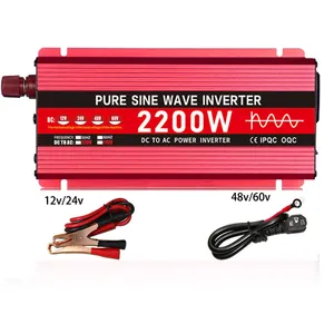 Heap-inversor de potencia de onda sinusoidal pura, convertidor de 2200W 12V 24V 48V 60V a 110V 220V DC a AC