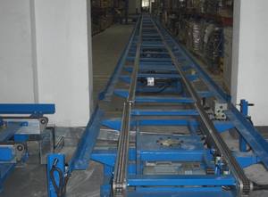 Transportador de cadena de doble velocidad personalizable de China, línea de montaje de palés ajustable <span class=keywords><strong>con</strong></span> correa de goma para industrias de restaurantes - Product Image 4