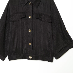 Chemisiers d'été 2026 pour femmes PB&ZA – Blouses décontractées à simple boutonnage, manches courtes, poignets retroussés, style chic et simple - Product Image 5