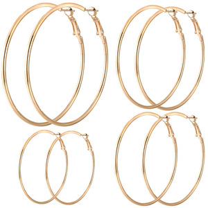 Boucles d'oreilles géométriques minimalistes de 2mm en acier inoxydable chirurgical 316L pour femmes - Product Image 1
