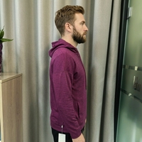 MereSports Sweat à capuche pour homme en laine mérinos personnalisé Tissu tricoté teint en fil Printemps Motif imprimé Design Vente en gros Chemise vierge à capuche