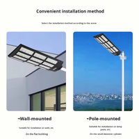 Lampe solaire LED pour éclairage public, usage domestique, extérieur, étanche, jardin, indice de protection IP67, lampe en ABS, capteur de mouvement humain, lampe solaire pour éclairage public pour les autoroutes