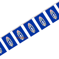 Guirlande de drapeaux Sainte-Kitts-et-Névis, mini-drapeaux, décoration pour fêtes, salles de classe, événements sportifs