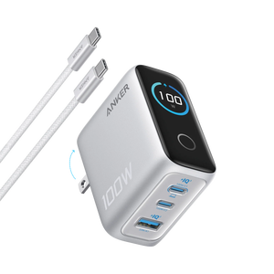 <span class=keywords><strong>Cargador</strong></span> Rápido Anker GaN de 100W con 3 Puertos USB C y Pantalla Digital Inteligente, Adaptador de Corriente GaNPrime para MacBook, <span class=keywords><strong>iPhone</strong></span>, iPad - Product Image 3