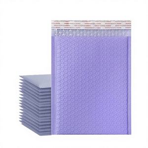 Sac à bulles en film co-extrudé biodégradable écologique violet 13x15+4CM épais pour cosmétiques, bijoux, CD, enveloppes et expédition express - Product Image 1