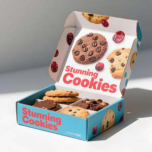 Boîtes d'emballage en papier pour pâtisserie, gâteaux, biscuits, pains, beignets, écologiques, de qualité alimentaire, avec impression personnalisée, pour la livraison de nourriture à emporter - Product Image 2