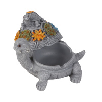 Futeng tortue forme résine fumer voiture cendrier avec couvercle vente en gros cendrier pour cigarettes fumée boutique accessoires de conception extérieure