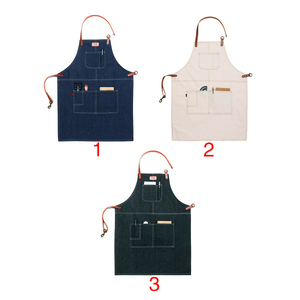 Tablier en coton à grande poche et sangle réglable, style coréen, pour hommes et femmes, idéal pour la cuisine, la maison ou comme tablier de barista en jean - Product Image 5