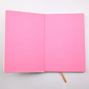 Wholesale Custom Color Printing Logo Personalized A5 Notebooks PU Pink School Planner Girl's Diaries