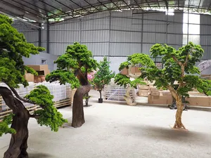 Árbol de pino artificial para decoración del hogar, plantas de bonsái de interior, pino vivo de 2m