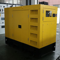 Générateur diesel portable silencieux refroidi par eau 50 kW 62,5 kVA, démarrage par lanceur 24 V, 480 V 1800 tr/min, double tension 50/60 Hz, AVR 160 A