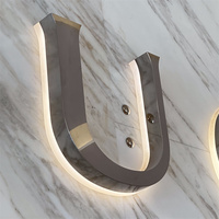 Letreros de metal 3D de alto brillo Personajes luminosos Led personalizados letrero iluminado letrero de letra de canal 3D