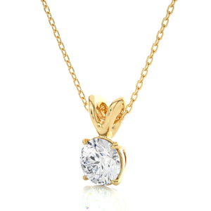 Collier pendentif élégant pour femme avec diamant de laboratoire, or, or rose, or blanc, argent, bijoux de luxe haut de gamme, cadeau - Product Image 3