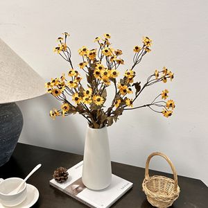 Bouquet de marguerites artificielles Yasunobu, fleurs séchées en soie, décoration d'intérieur, couleurs d'automne, ornements pour salon - Product Image 3