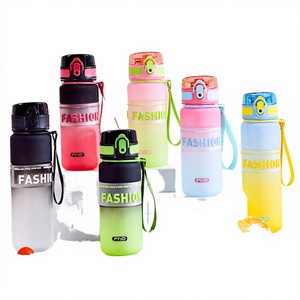 Seaygift 2025 Summer <strong>Frosted</strong> Eco-Friendly Juice Drink Plastic <strong>Cup</strong> Gradient Color Portable Rope Children Travel Mugs - Product Image 2