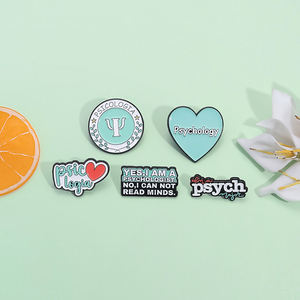 เข็ม sming พินทำด้านจิตวิทยาเคลือบด้านสุขภาพจิตตรานักบำบัดมีเข็มกลัดปกกระเป๋าเป้สะพายหลังเครื่องประดับของขวัญสำหรับเพื่อนขายส่ง - Product Image 3