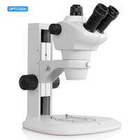 OPTO-EDU A23.1501-T1 8x-50x Trinocular Zoom Stereo Microscope Metal for Electronics PCB Coin Jewelry Industry