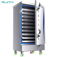 12 plateaux poulet vapeur riz Machine de cuisson vapeur chariot 8 plateaux gaz/électrique nourriture vapeur armoire