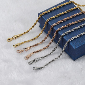 Zogxin Stainless Steel Braided Chain Necklace For Men And Women Titanium Steel Finished Pendant Jewelry Gift - Product Image 2