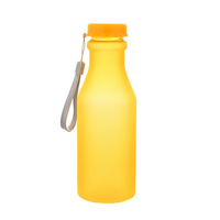 Bouteille d'eau en plastique sans BPA, design anti-fuite, à paroi simple, transparente, pour le sport, type carton de lait