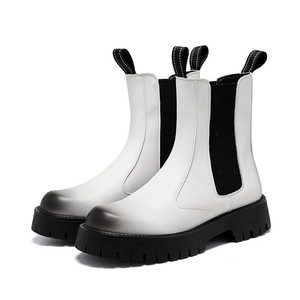 Stivali da <span class=keywords><strong>uomo</strong></span> 2024 primavera autunno <span class=keywords><strong>bianchi</strong></span> Martin alla moda stivali Chelsea alti con nuovo colore lucido in pelle 5686-R/soletta in Pu - Product Image 6