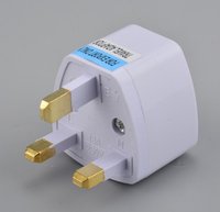Adaptor Steker Standar Inggris, Konverter Daya, Steker Konversi untuk Perjalanan, Adaptor Stopkontak Inggris ke Stopkontak Universal