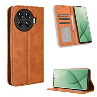 Étui portefeuille rétro de luxe en cuir PU texturé antichoc avec marquage à chaud pour téléphone portable Tecno Spark 20 Pro 4G