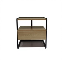 Table de chevet pratique avec tiroirs, gain de place, table d'appoint pour salon