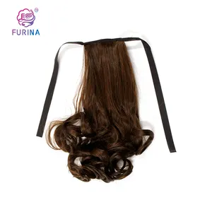 Wholesale ponytail accessories brown body wave charming design ponytail holder synthetic ponytail for women