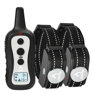 Popular equipo de entrenamiento para perros, control remoto inalámbrico, vibración, collar de entrenamiento para perros, collar antiladridos para perros