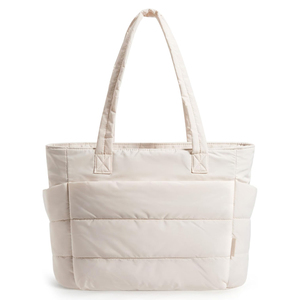 2025 <b>Tote</b> <b>Bags</b> for Women with Compartments with <b>Zipper</b> Gym Handbag Shoulder <b>Bag</b> Soft Puffy Quilted Lightweight Travel Work - Product Image 1