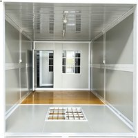 Maison conteneur pliable prête à être expédiée, installation rapide, maison modulaire préfabriquée, bureau mobile portable, cabine de chantier