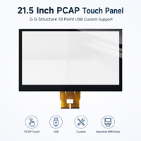 Panel Táctil Capacitivo de 21.5 Pulgadas con Cubierta de Vidrio EETI G+G, Sensor Táctil USB de 10 Puntos IK10 para Equipos HMI Industriales