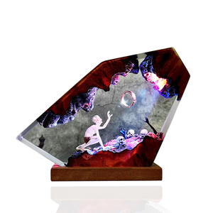 <span class=keywords><strong>Gollum</strong></span> Power Ring Bague de Seigneur des Ténèbres en résine lumineuse Monde fantastique Veilleuse moderne Décoration d'anniversaire Halloween - Product Image 5