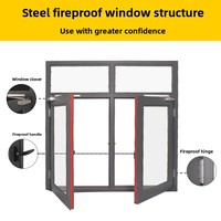 Ventana Corredera de Acero Inoxidable Personalizada de Fábrica, Resistente al Fuego, Aislamiento Térmico, Resistente a Explosiones, para Edificios Comerciales, OEM, ODM, Personalizada