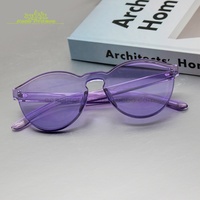 Lunettes de soleil transparentes sans monture EAGO 2026 de haute qualité pour l'été, vente en gros, livraison rapide, protection UV400, verres PC personnalisables