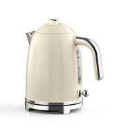 Bouilloire électrique en acier inoxydable de 1,7 L avec lumière LED, élément chauffant dissimulé et rangement du cordon