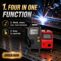 Machine de soudage, nettoyage et découpe au laser 4 en 1 800W 1200W 1500W 2000W Soudeuse laser à fibre