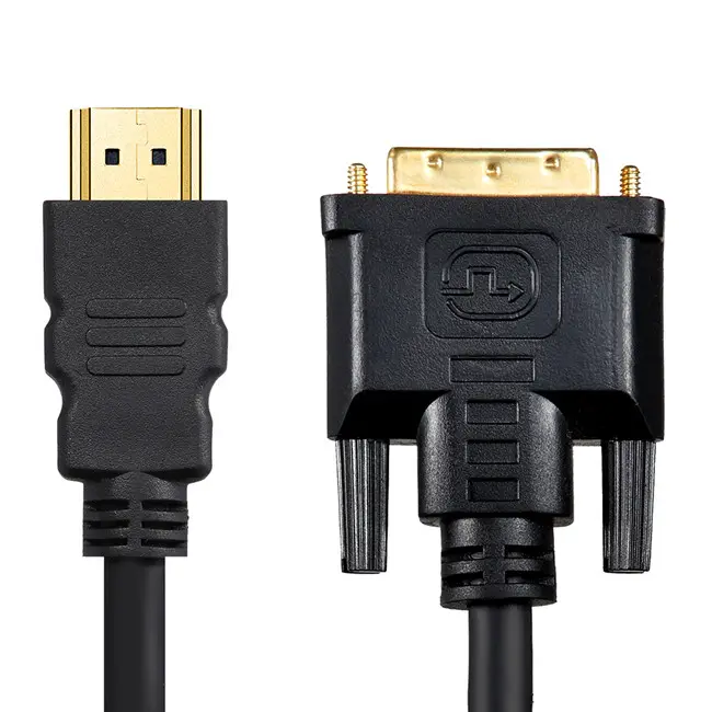 High Quality Gold Plated 24+1 DVI-D 4K High Definition HDMI to DVI Cable for Laptop Monitor HDTV