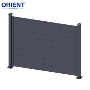 Clôture d'intimité en <span class=keywords><strong>aluminium</strong></span> en gros, directement de notre usine, taille personnalisée, toutes couleurs <span class=keywords><strong>RAL</strong></span> <span class=keywords><strong>7016</strong></span> 9005 9010 avec couvercles de poteaux - Product Image 2