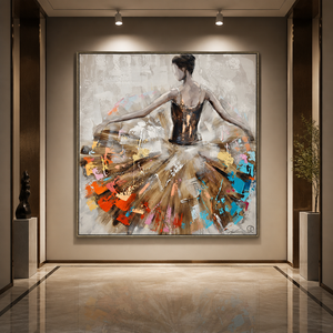 <span class=keywords><strong>Dipinto</strong></span> a Olio Moderno Astratto <span class=keywords><strong>di</strong></span> <span class=keywords><strong>Ballerina</strong></span>, Arte Murale 3D Testurizzata Fatta a Mano su Tela per Decorazione Studio <span class=keywords><strong>di</strong></span> Danza - Product Image 2