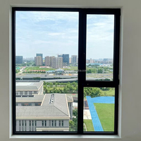 Ventana Abatible de Aluminio con Rotura de Puente Térmico Personalizada, Ventanas Exteriores de Alta Seguridad, Anticorrosión, Resistentes a Huracanes, para Cocina y Villa