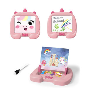 Yrb bebé chico DIY tráfico dibujo plástico 3 en 1 tablero de dibujo juguete educativo caballete juguetes para niños regalo - Product Image 2