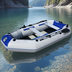 Canoa Inflable de PVC Solarmarine, Resistente al Desgaste, Estable, de 2.7m, para Pesca, 4 Personas, Deportes Acuáticos, Azul y Blanco - Product Image 5
