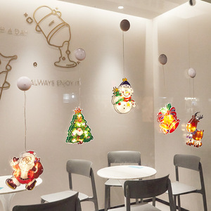 Christmas LED Hanging <b>Lights</b> Window Decoration <b>Tree</b> Santa Snowman Indoor Outdoor Holiday Decor - Product Image 2