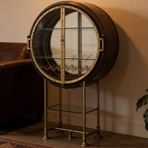 Italian Light Luxury Art Eco-friendly Modern Design Wine Cabinet Designer Villa <b>Retro</b> Wall-mounted <b>Glass</b> Display Bs-0405 - Product Image 2
