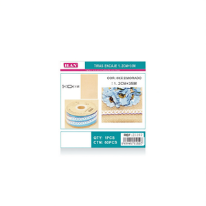 Strisce di Pizzo ILAN 1,2 Cm X 35 M Viola per Decorazioni Artigianali - Product Image 2