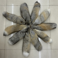 Porte-clés queue de renard 38cm 40cm 45cm grande taille queue de renard argenté couleur naturelle queue de fourrure de renard moelleux vente en gros