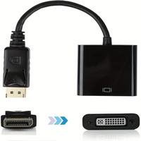   Adaptateur de câble DP vers DVI, convertisseur HD 1080p mâle vers femelle pour PC, ordinateur portable, caméra, moniteur HDTV
