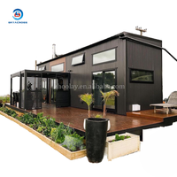 Maison conteneur conçue sur mesure de 40 pieds, bâtiment modulaire préfabriqué portable abordable avec terrasse